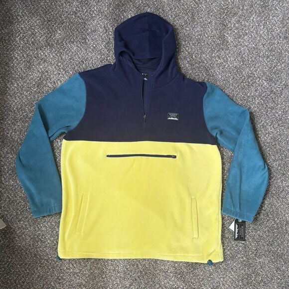 Massive outdoor blue & yellow color block 1/4 zip fleece. Size XL. NWT - Picture 1 of 7